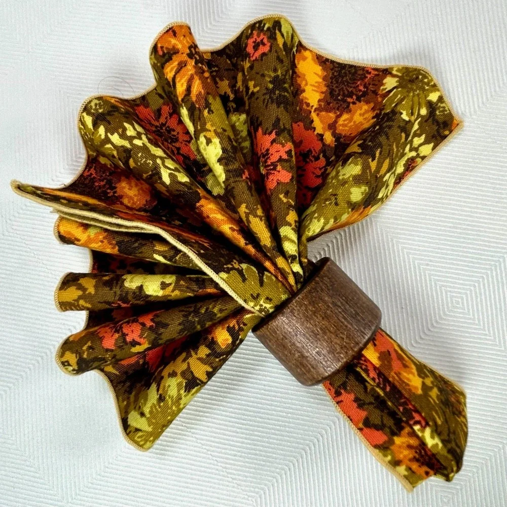 12 - Acacia Wood Napkin Rings for Dining, Boho, Rustic, Farmhouse, Minimal